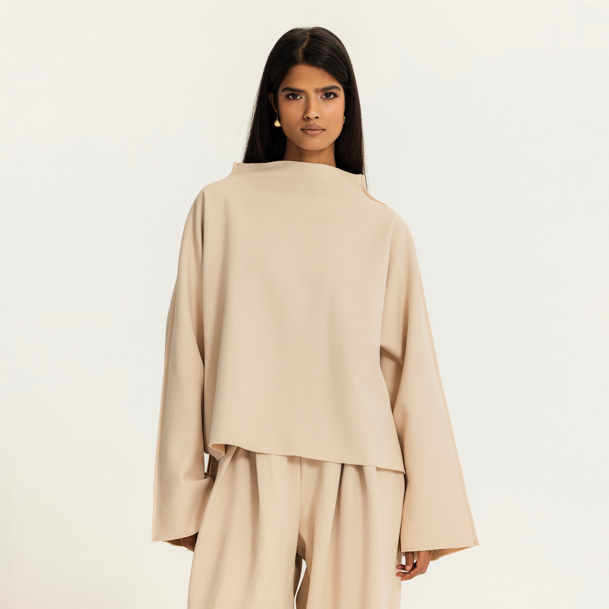 The high rise pants BEIGE