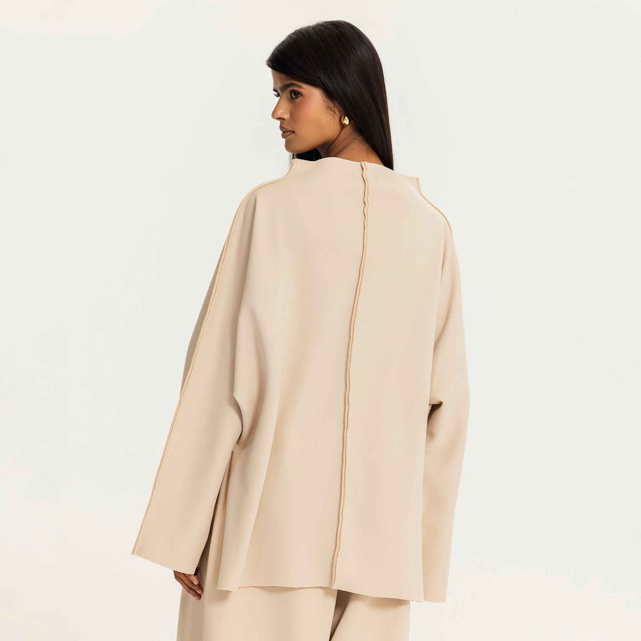 The high rise sweatshirt  BEIGE