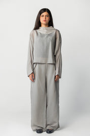 The Eclipse Drape Top grey