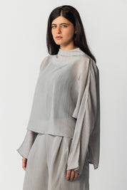 The Eclipse Drape Top grey
