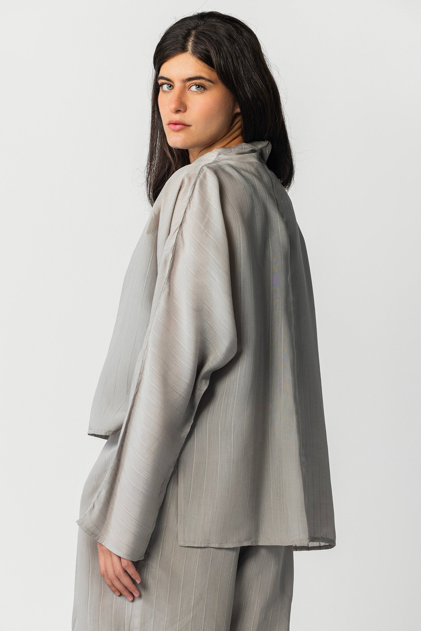 The Eclipse Drape Top grey