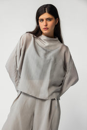 The Eclipse Drape Top grey