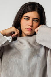 The Eclipse Drape Top grey