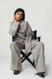 The Eclipse Drape Top grey