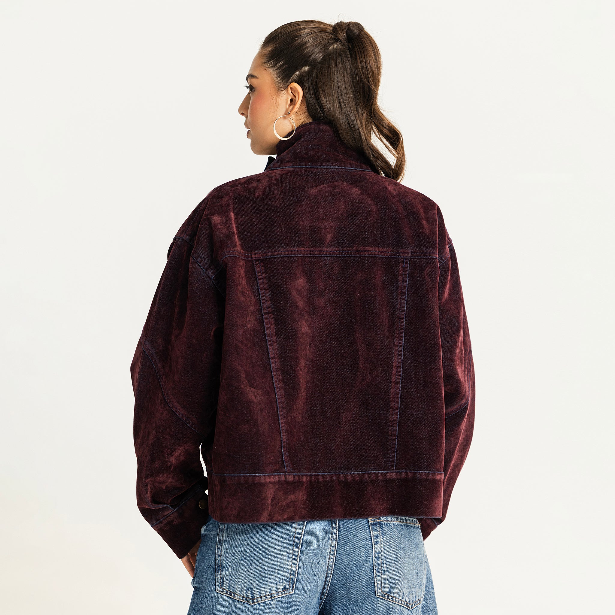 The double take jacket dark red