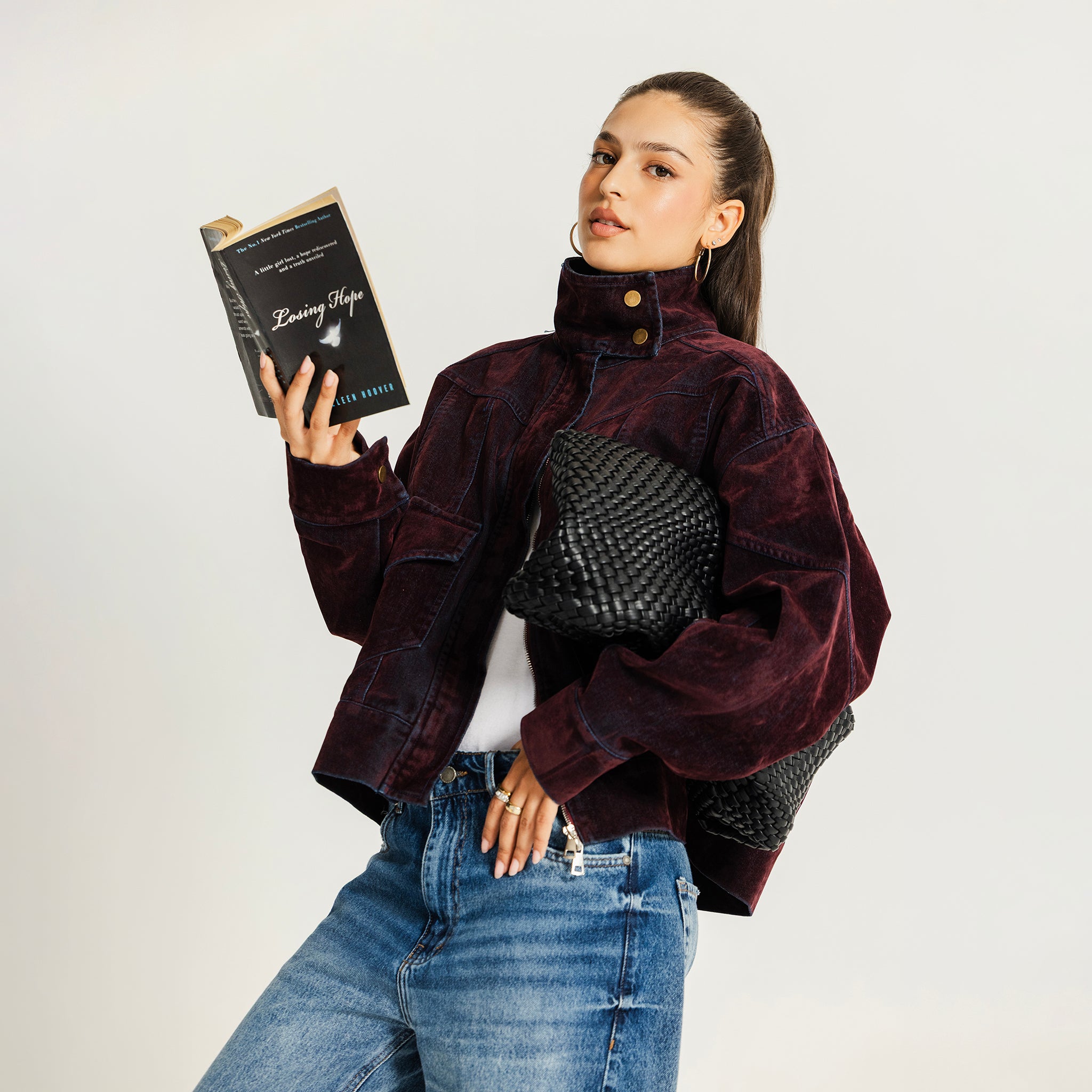 The double take jacket dark red