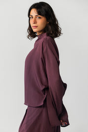 The Eclipse Drape Top burgundy