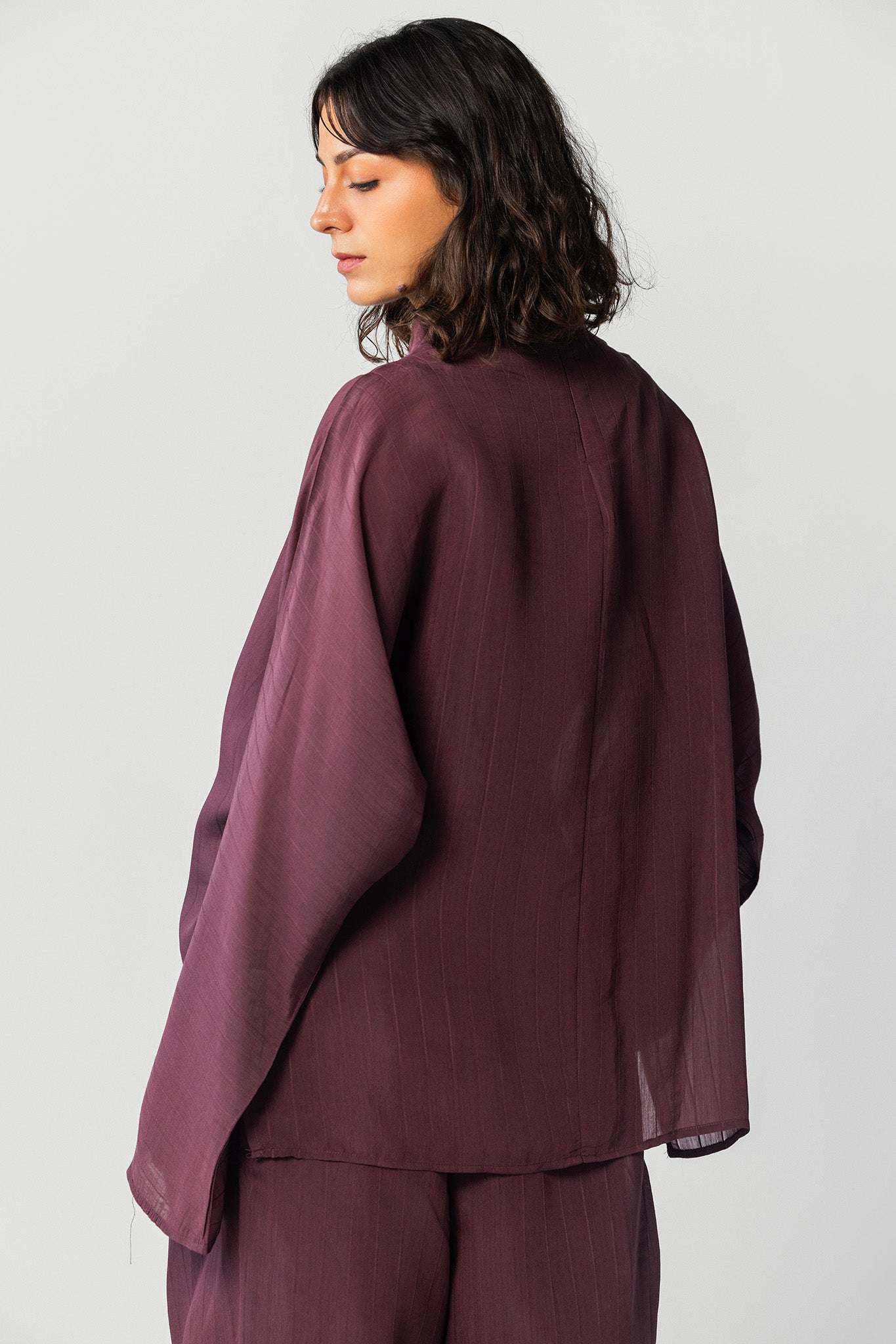 The Eclipse Drape Top burgundy