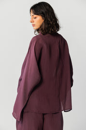 The Eclipse Drape Top burgundy