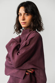 The Eclipse Drape Top burgundy