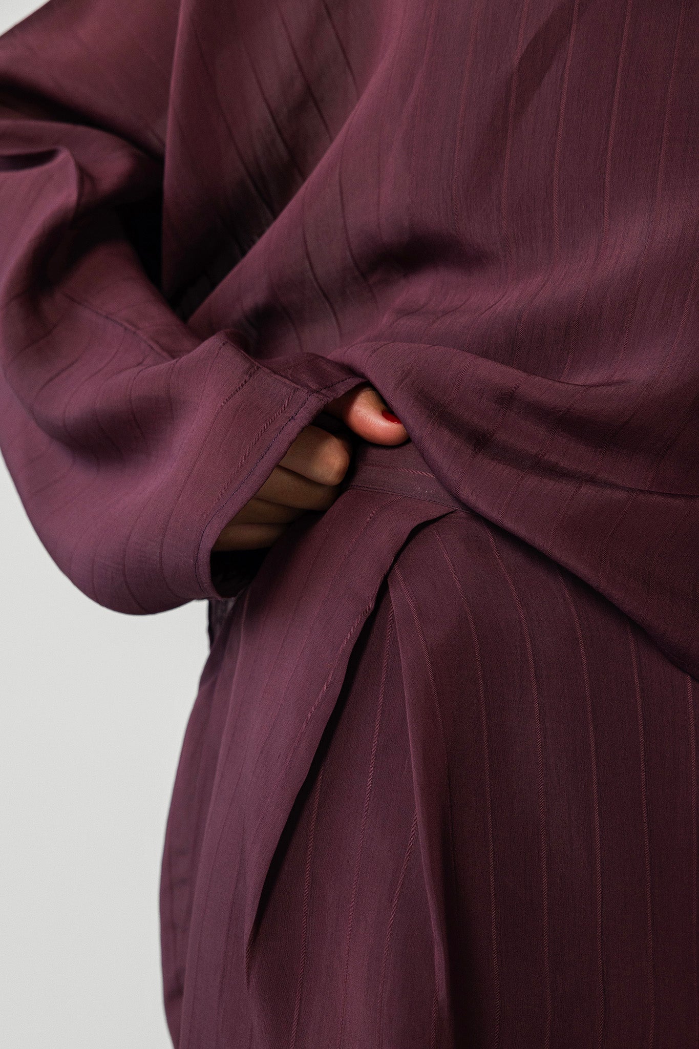 The Eclipse Drape Top burgundy