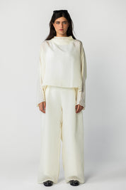 The Eclipse Drape Top off white