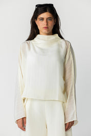 The Eclipse Drape Top off white