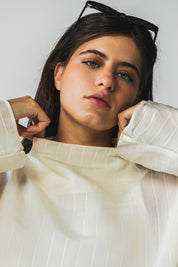 The Eclipse Drape Top off white
