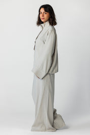 The Ash Grey High-Collar Jacket
