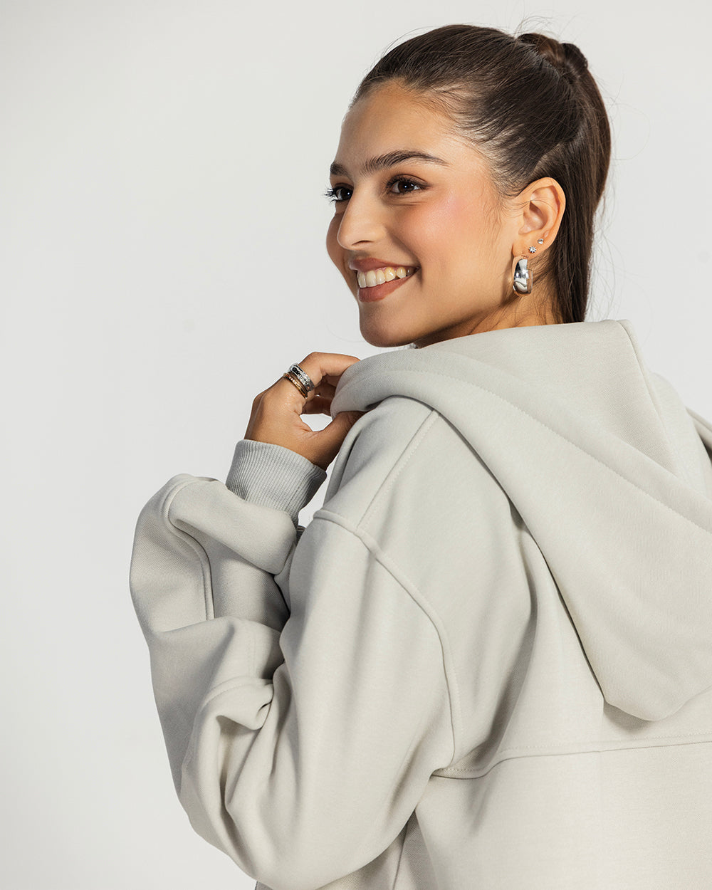 The rush hour hoodie  Light gray