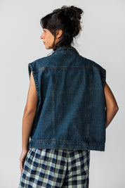 The Asym Denim vest