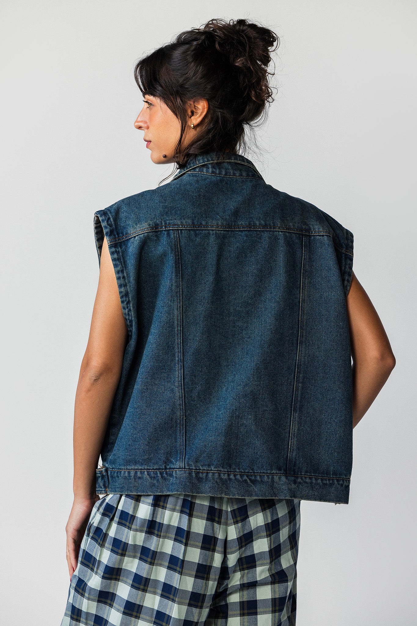 The Asym Denim vest