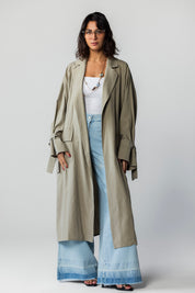 The Onyx Longline Duster Coat BEIGE
