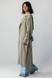 The Onyx Longline Duster Coat BEIGE