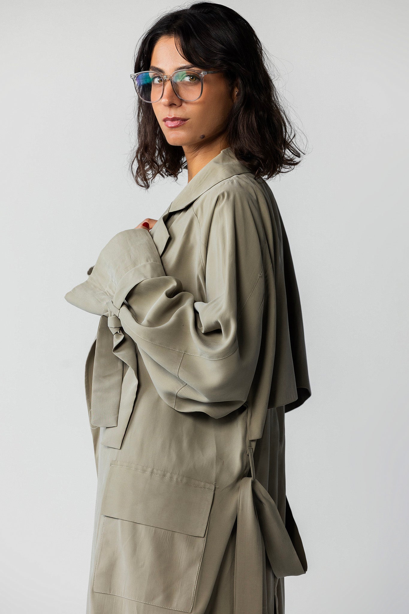 The Onyx Longline Duster Coat BEIGE