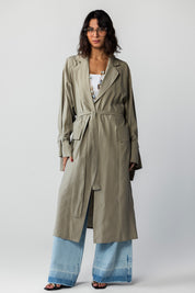 The Onyx Longline Duster Coat BEIGE