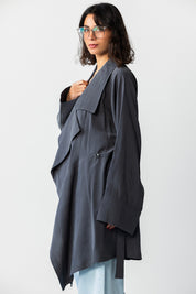 The Charcoal Draped Waterfall Jacket gray