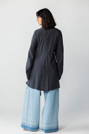 The Charcoal Draped Waterfall Jacket gray