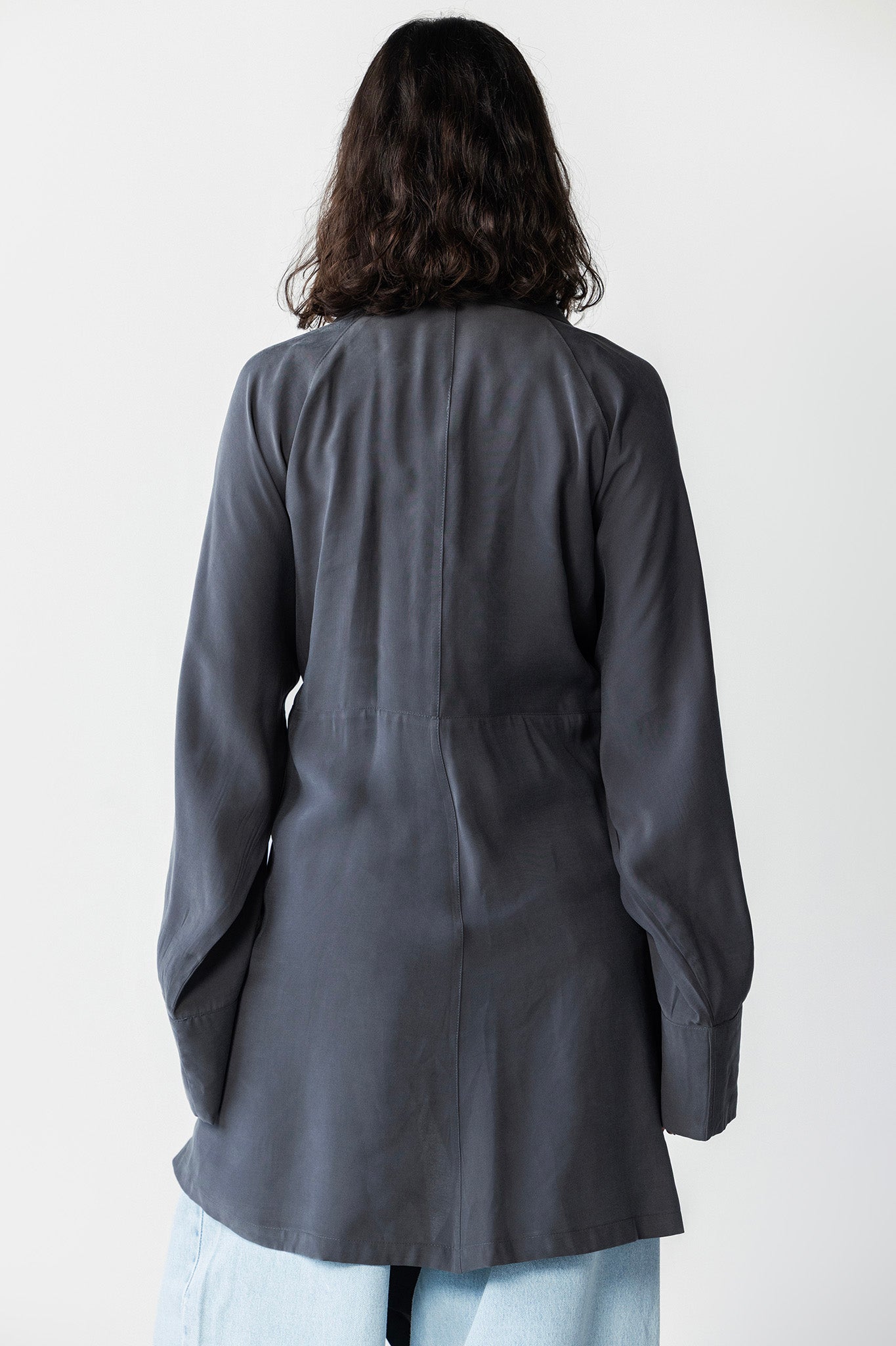 The Charcoal Draped Waterfall Jacket gray