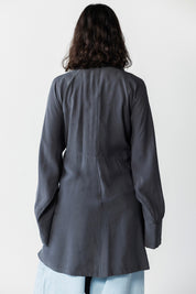 The Charcoal Draped Waterfall Jacket gray