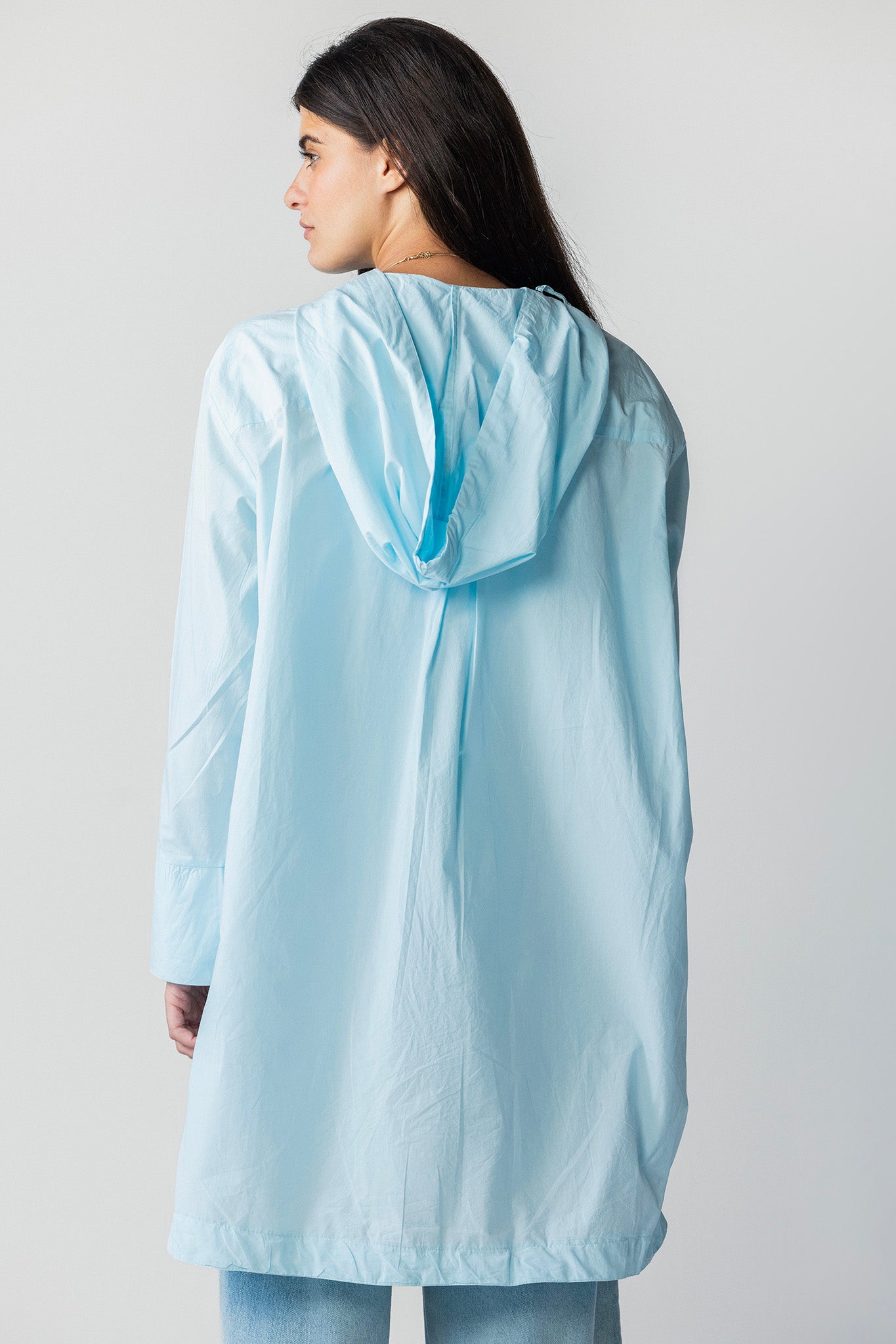 The Nomad Linen Hoodie aqua