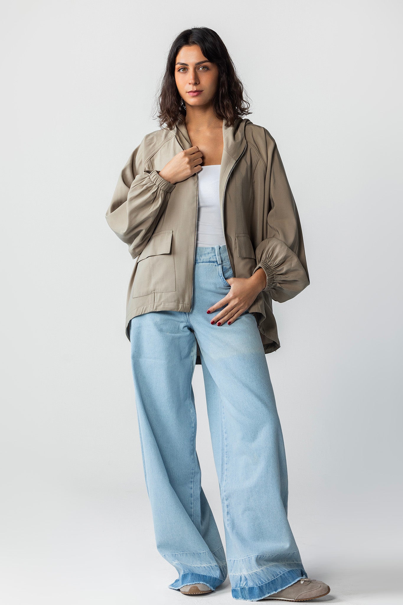 he Sand Hooded Utility Jacket