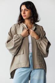 he Sand Hooded Utility Jacket
