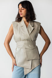 The Sand-mark Vest Beige