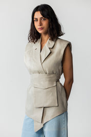 The Sand-mark Vest Beige