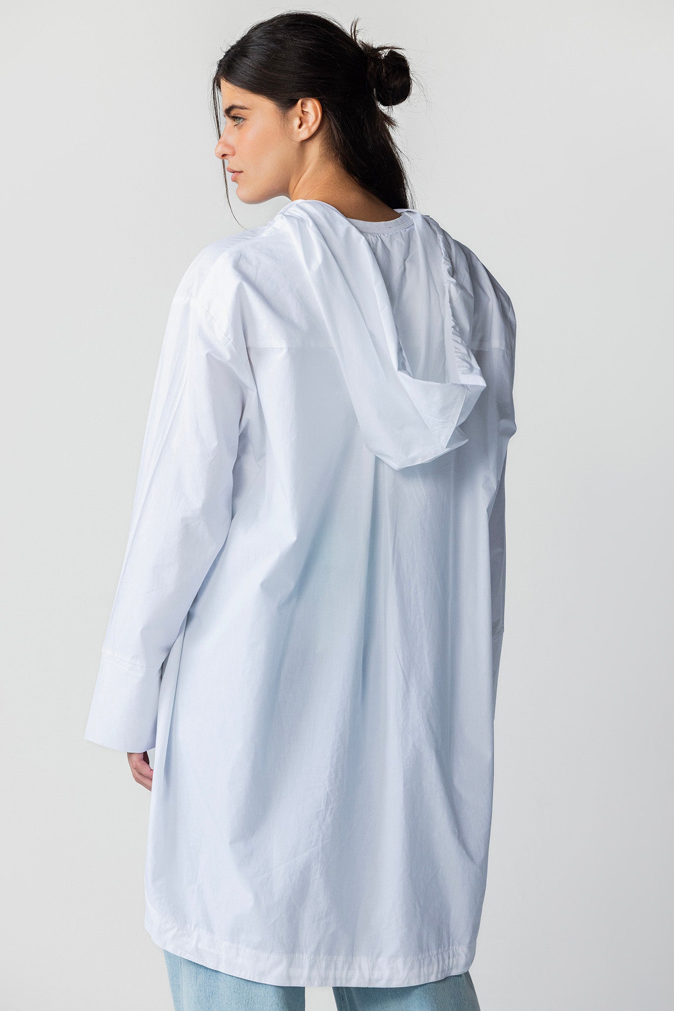 The Nomad Linen Hoodie white