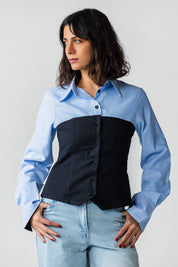 Oxford Waistcoat & Undershirt Ensemble black