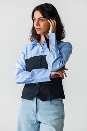 Oxford Waistcoat & Undershirt Ensemble black