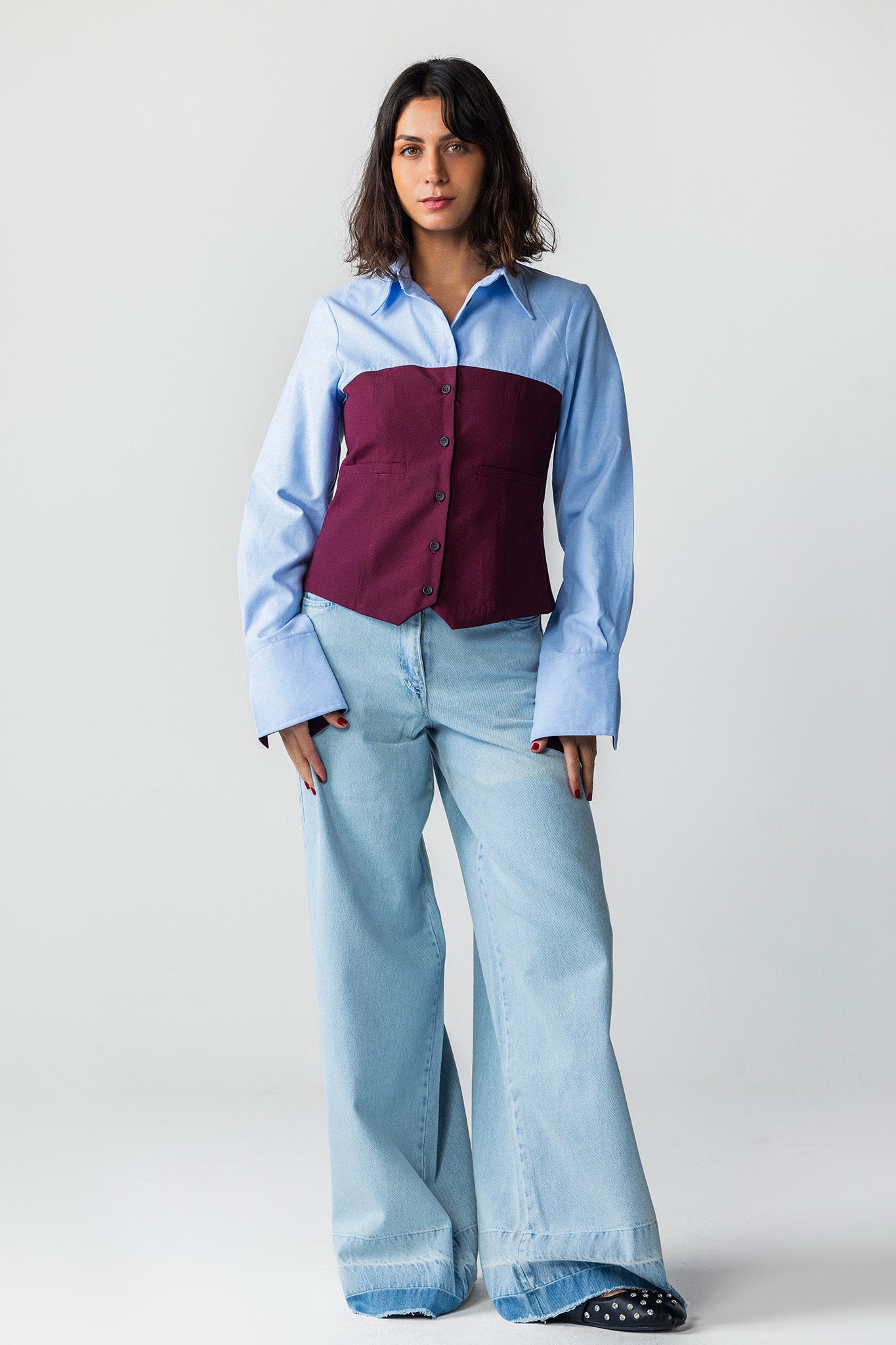 Oxford Waistcoat & Undershirt Ensemble DARKRED