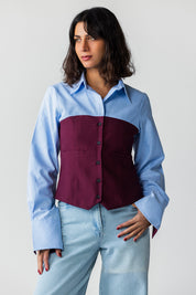 Oxford Waistcoat & Undershirt Ensemble DARKRED