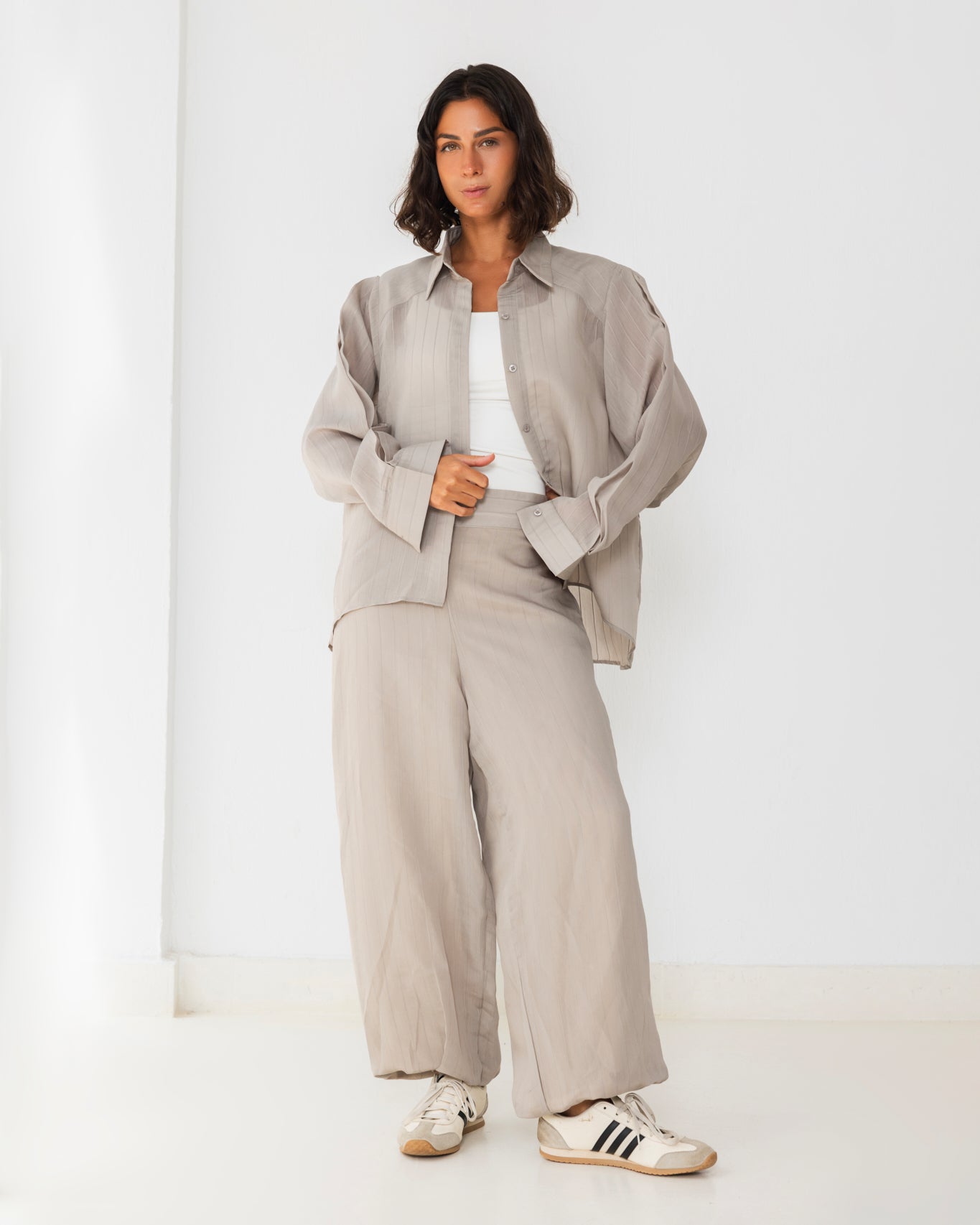 Pinstripe Balloon pants