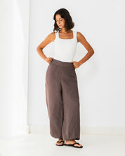 Pinstripe balloon pants