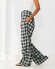 Checkered Wide-Leg pants