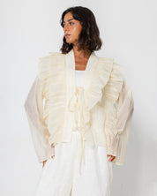 The cream sheer Cardigan