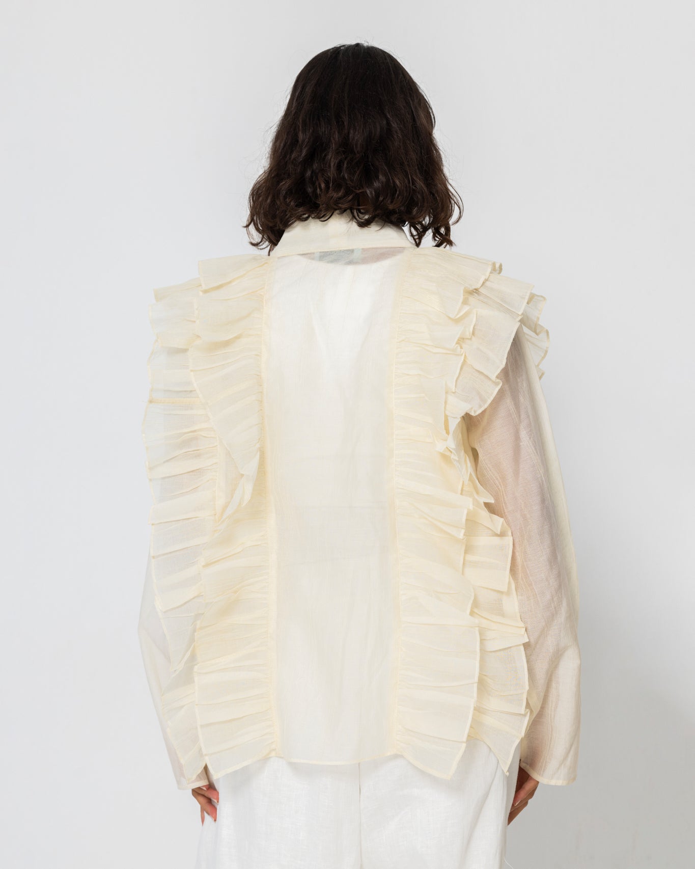 The cream sheer Cardigan