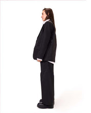 Oversized back zipped blazer - Black