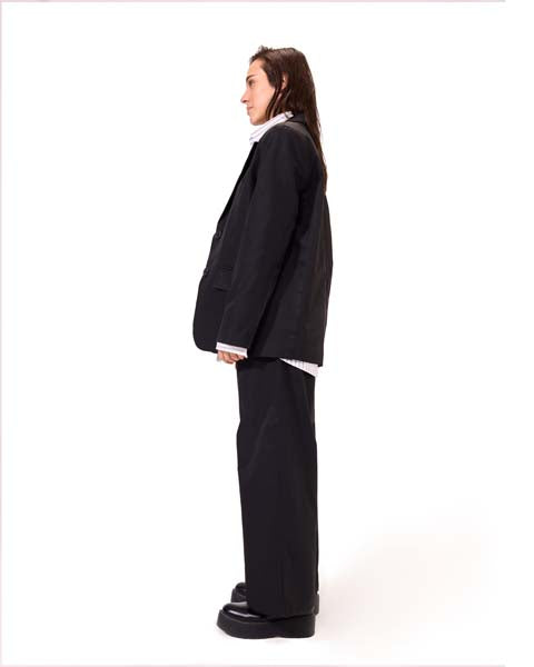 Loose Fitting Wide Leg Pants BLACK