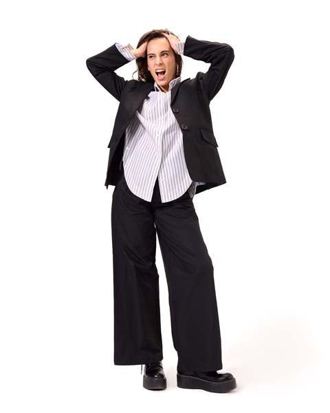 Loose Fitting Wide Leg Pants BLACK