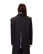 Oversized back zipped blazer - Black