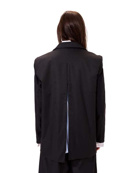 Oversized back zipped blazer - Black